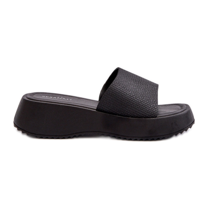 Women's Flip-flops On Platform And Wedge Black Vimarils