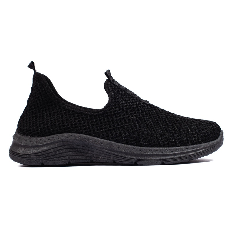 Black textile sneakers