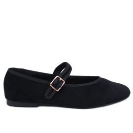 Soltani Black Strappy Ballet Flats
