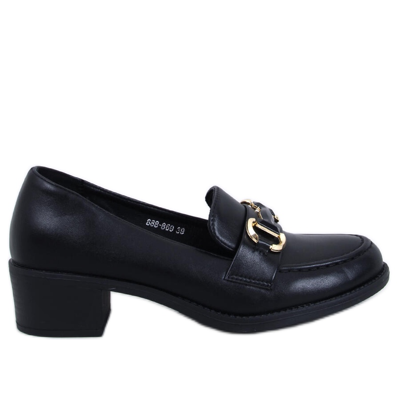 Rabier Black Wide Heel Pumps
