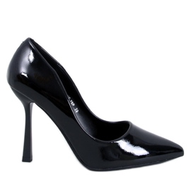 Anika Black lacquered women's high heels
