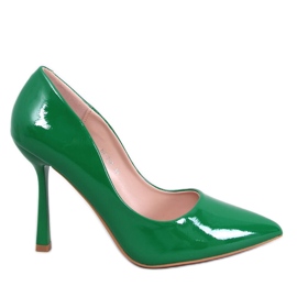 Anika Grass lacquered women's high heels green