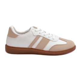 Women's Low Eco Leather Sneakers Beige Dorvalia