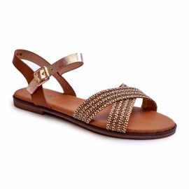 S.Barski MY923 Women's Flat Sandals, Brown S.Barski MY923 Women's Flat Sandals, Brown