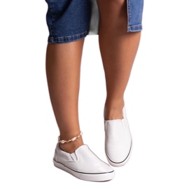 Sheliana white shiny sneakers