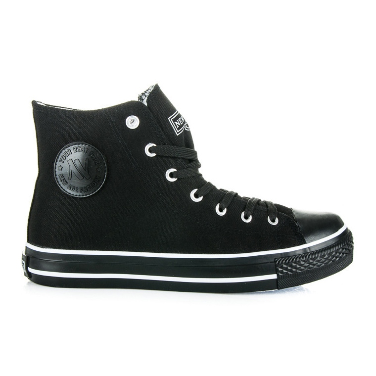New age high sneakers black