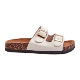 Women's Cortina Slip-On Flip-Flops With Cork Sole White Women's Cortina Slip-On Flip-Flops With Cork Sole White