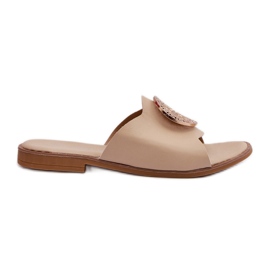 Women's Flat Sandals With Decoration Beige Rivashea Women's Flat Sandals With Decoration Beige Rivashea