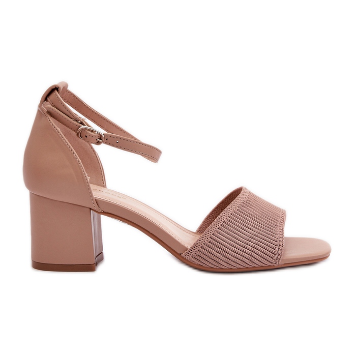Women's Sandals On The Heel Beige Desvia