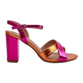 Eco Leather Heeled Sandals Fuchsia Abilica pink Eco Leather Heeled Sandals Fuchsia Abilica pink