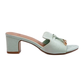 Women's Flip-Flops Eco Suede High Heel Mint Jemenna green Women's Flip-Flops Eco Suede High Heel Mint Jemenna green