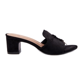 Women's Flip-Flops Made of Eco Suede on the Heel Black Jemenna