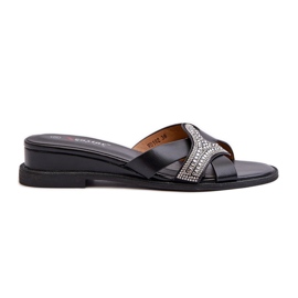 Women's Wedge Sandals With Decoration Black Asysa Women's Wedge Sandals With Decoration Black Asysa