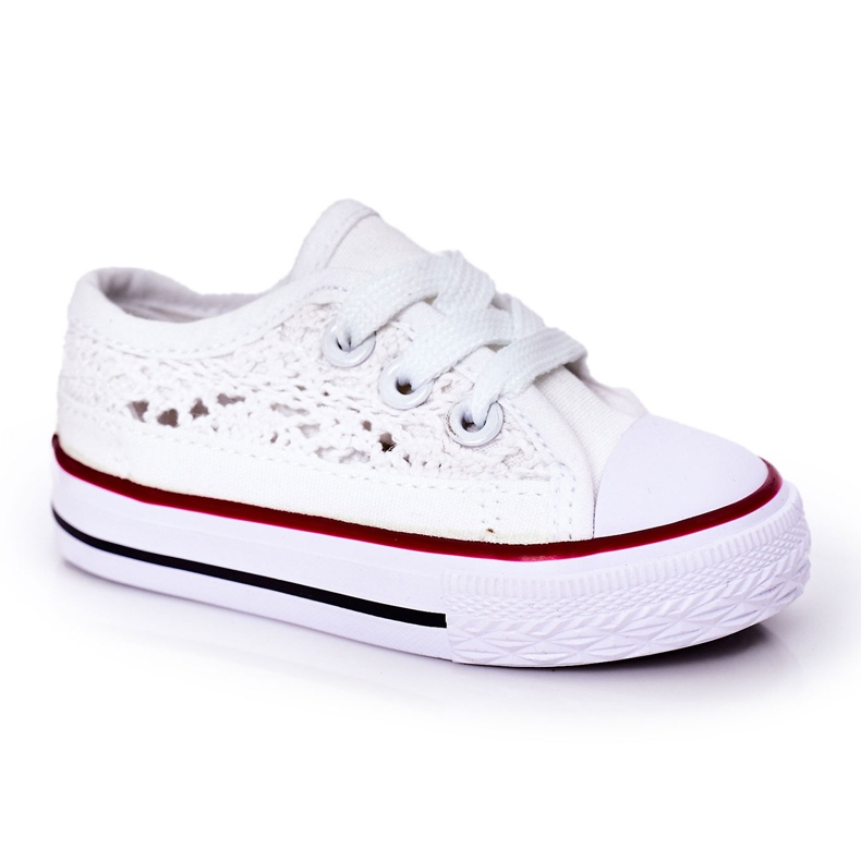 Children's Sneakers With Lace White Children's Sneakers With Lace White