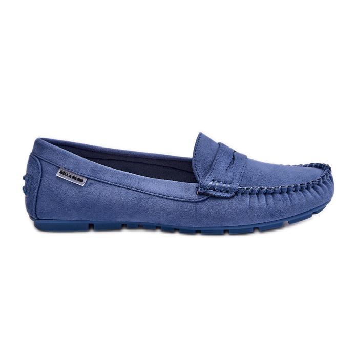 Women's Moccasins Made of Eco Suede Blue Rerceria