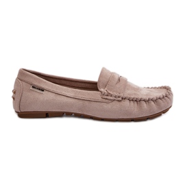 Women's Moccasins Made of Eco Suede Light Beige Rerceria