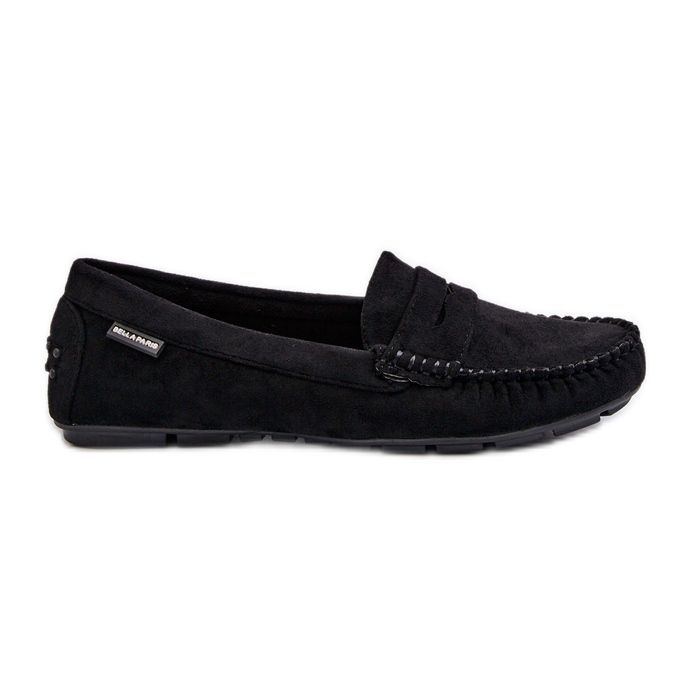 Women's Moccasins Made of Eco Suede Black Rerceria Women's Moccasins Made of Eco Suede Black Rerceria