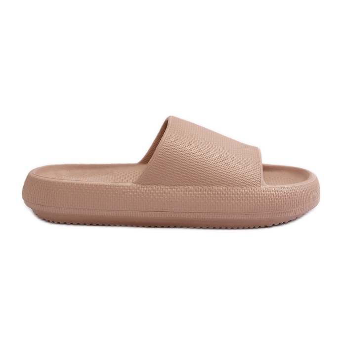Women's Light Foam Flip-Flops With Thick Soles Dark Beige Querceria