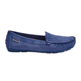 Women's Openwork Moccasins Blue Rasirna