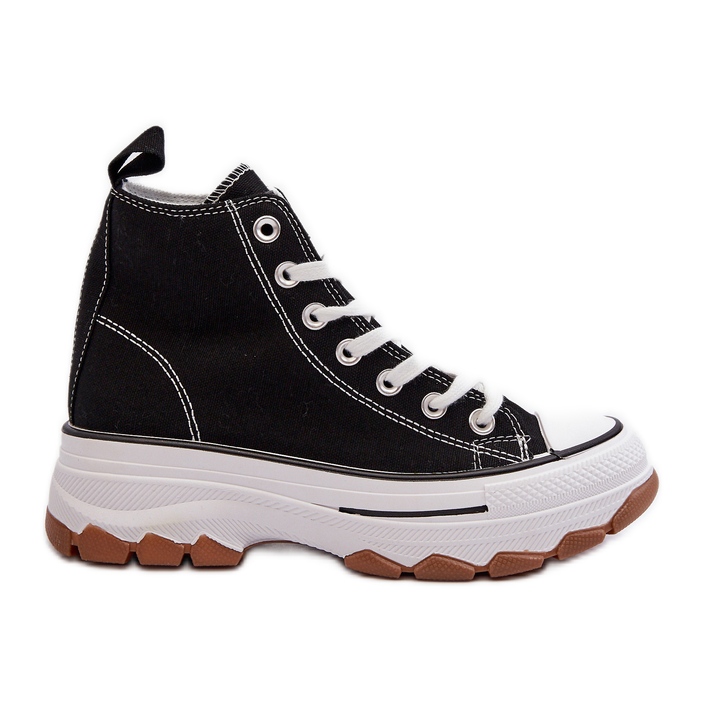 High Women's Sneakers On The Platform Black Valvia