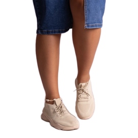 Beige fabric sneakers Madi