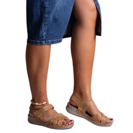 Nural Brown Platform Sandals