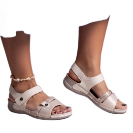 Beige Huri Platform Sandals