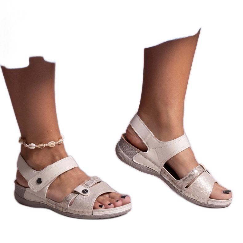 Beige Huri Platform Sandals