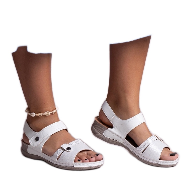Huri white platform sandals