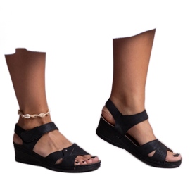 Black low wedge sandals Kirane Black low wedge sandals Kirane