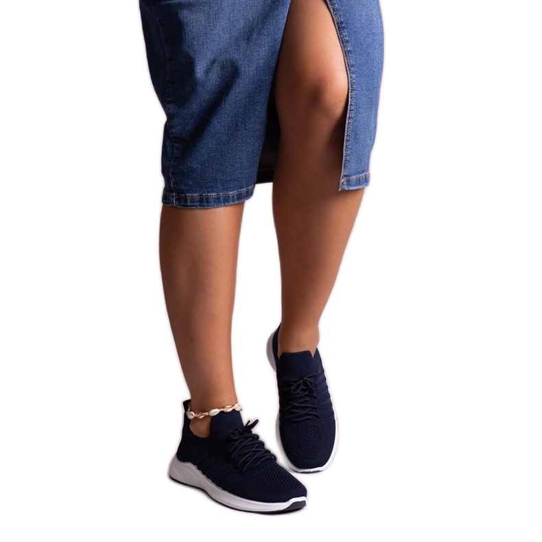 Navy blue Muaza sports sneakers Navy blue Muaza sports sneakers