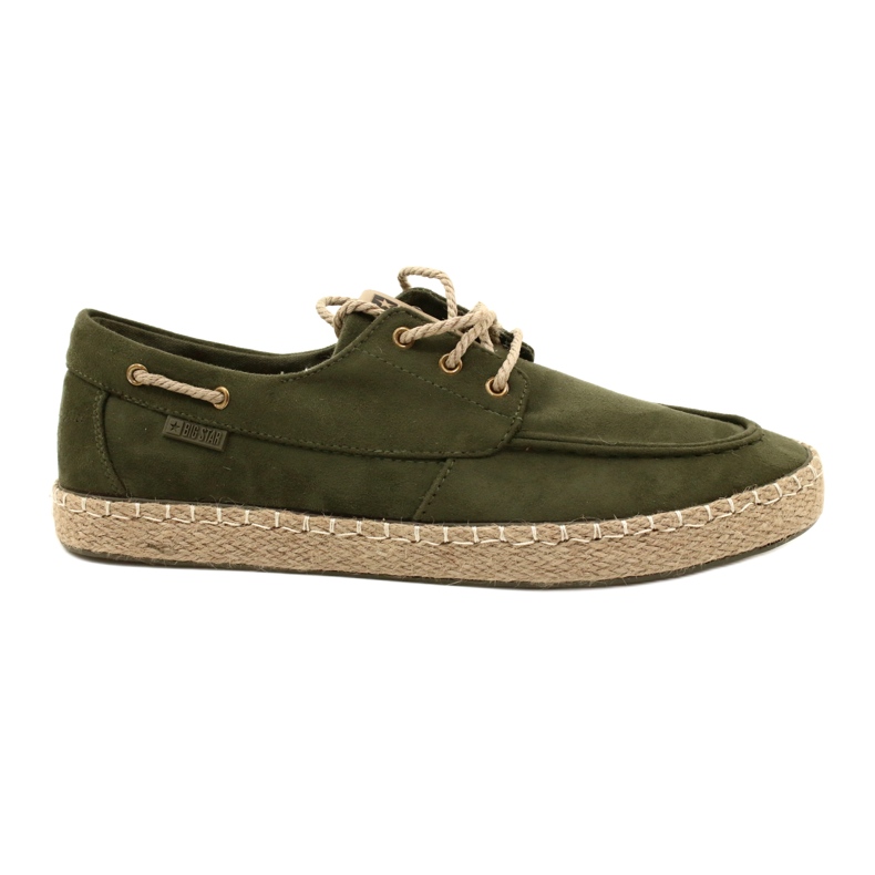Men's Lace-Up Espadrilles Big Star NN174055 Khaki green Men's Lace-Up Espadrilles Big Star NN174055 Khaki green
