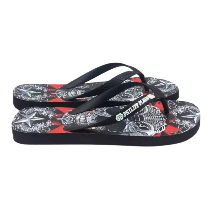 Pliant Philipp Plein IMPS900 men's flip-flops black