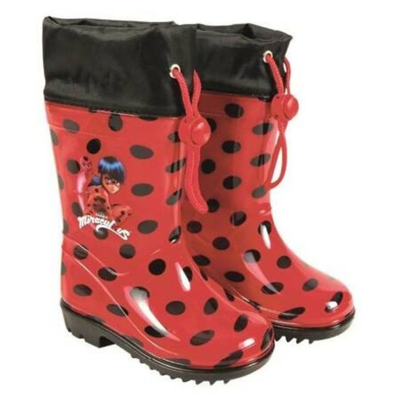 Coqui Perletti Miraculous Lady Bug Wellies 98312 red
