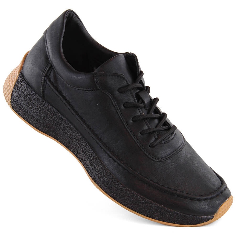 Leather women's sports shoes black Sergio Leone SP013 Leather women's sports shoes black Sergio Leone SP013