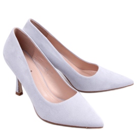 Women's suede Giorgia Gray stilettos grey