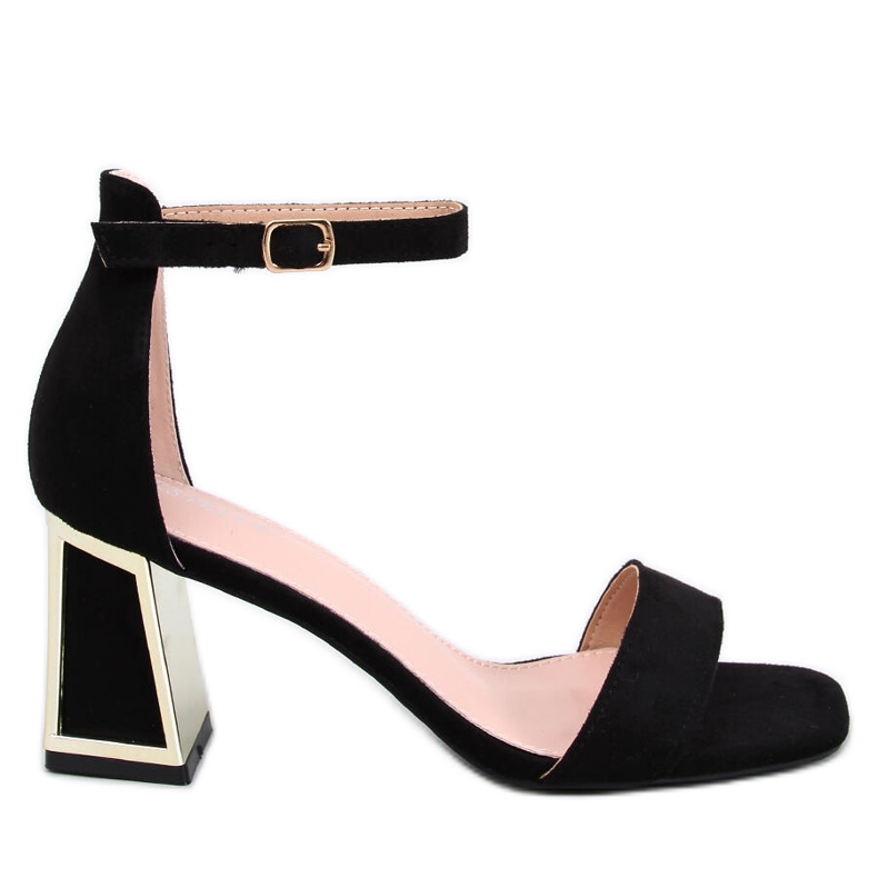 Auguste Black high-heeled sandals