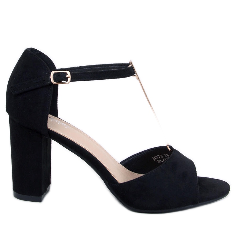 Ferdi Black high-heeled sandals with gold decoration Ferdi Black high-heeled sandals with gold decoration