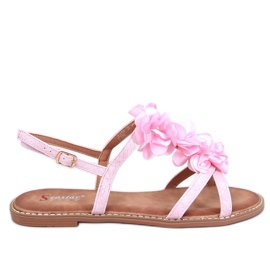 Amaur Pink sandals with delicate flowers