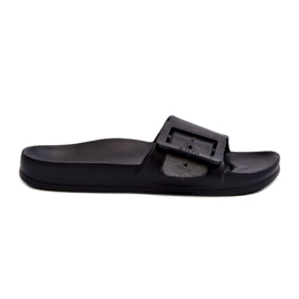 Women's Slippers Big Star with a Buckle Black FF274A389 Women's Slippers Big Star with a Buckle Black FF274A389