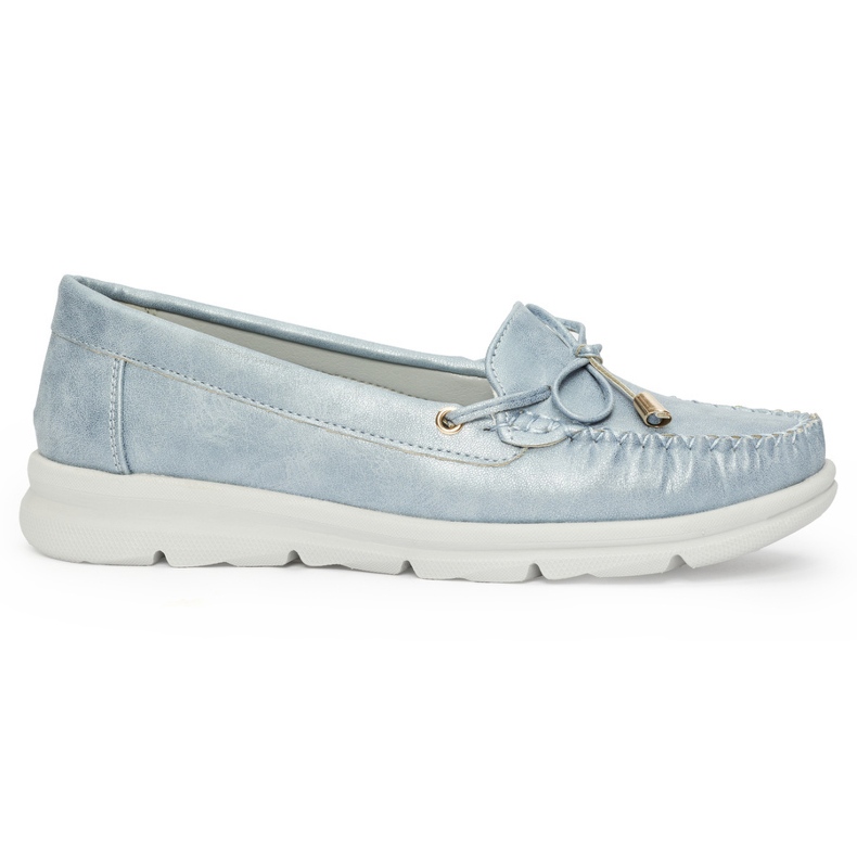 Seastar Blue comfortable moccasins made of eco-leather