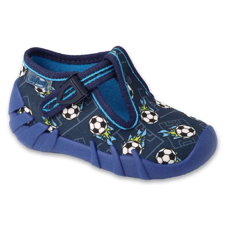 Befado children's slippers with ball clasp 110P499 navy blue