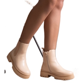 Beige insulated classic ankle boots Edina