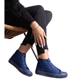 Rafife denim high top sneakers blue