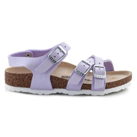 Birkenstock Kumba Shiny Lizard Sandals 1026907 purple