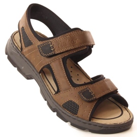 Rieker M 26156-25 RKR447B Velcro Sandals brown