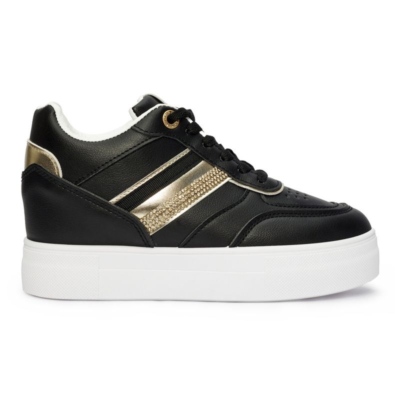 Black sneakers with hidden wedge