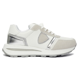 Women's white sports shoes