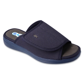 Dr.ORTO Befado men's slippers with Velcro, pu 078M002, navy blue Dr.ORTO Befado men's slippers with Velcro, pu 078M002, navy blue