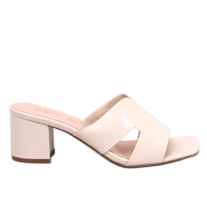 Vallon Beige high-heeled mules